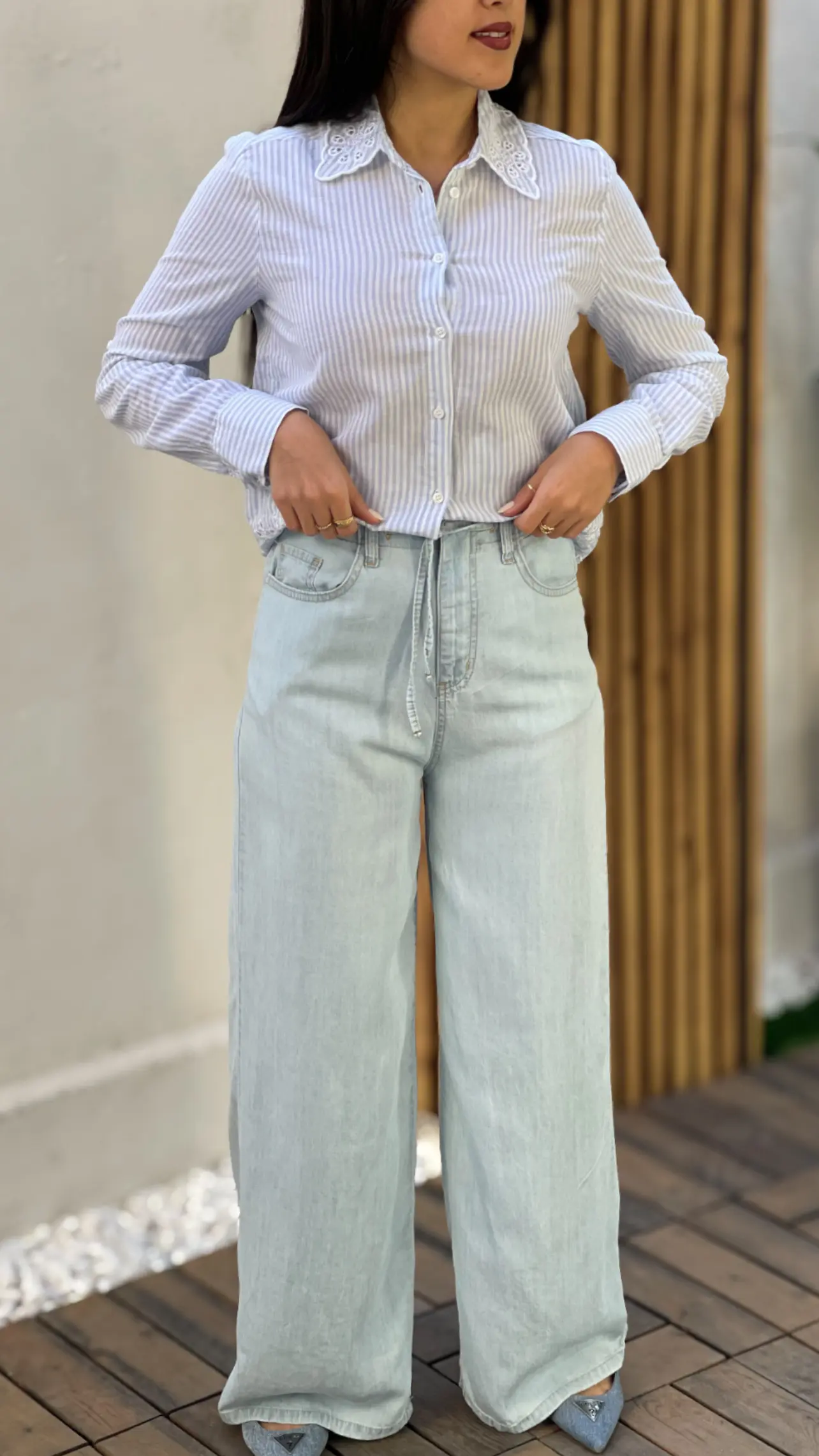 شلوار جین کاغذی (High-Waist)